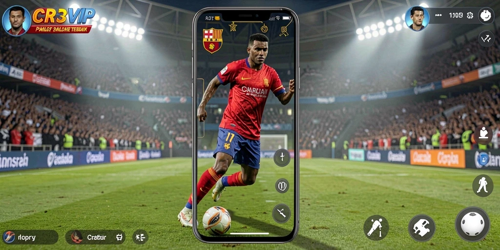 Tampilan gameplay CR7VIP yang realistis dan mendebarkan.