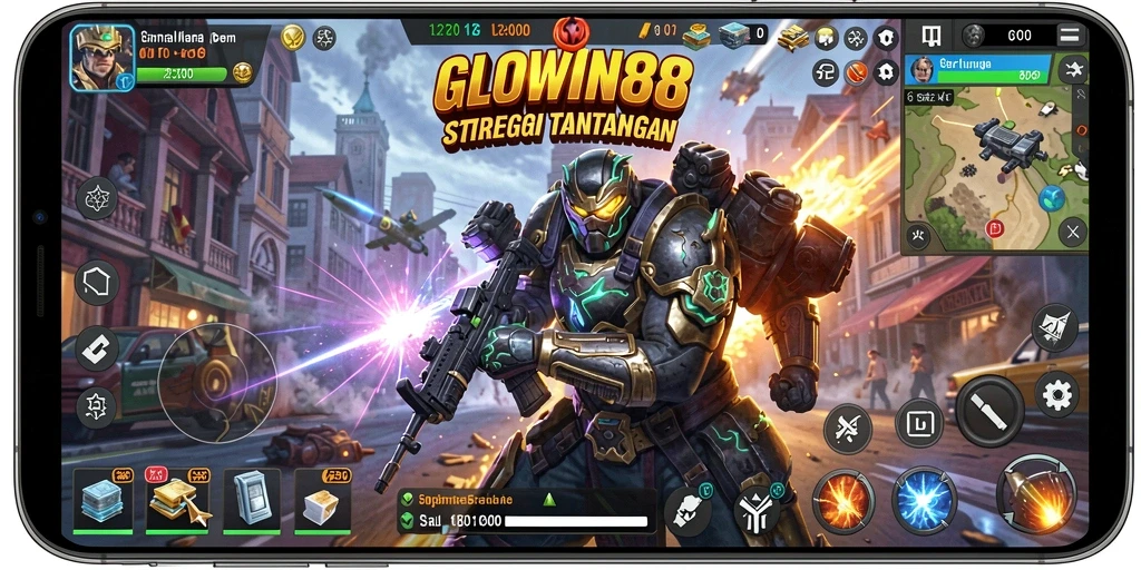 Screenshot GLOWIN88 menampilkan gameplay strategi yang menegangkan dan mendebarkan.