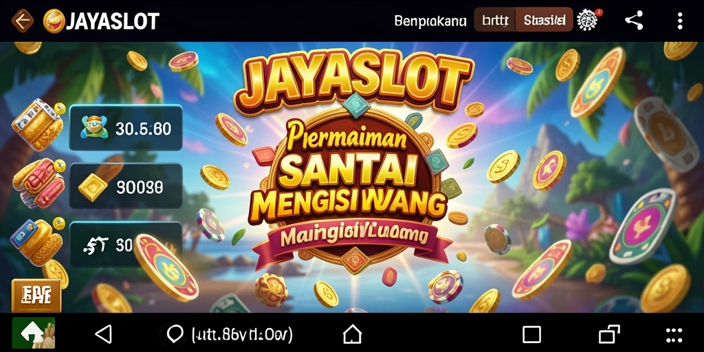 Tampilan karakter dan latar belakang yang berwarna-warni dari gameplay JAYASLOT.