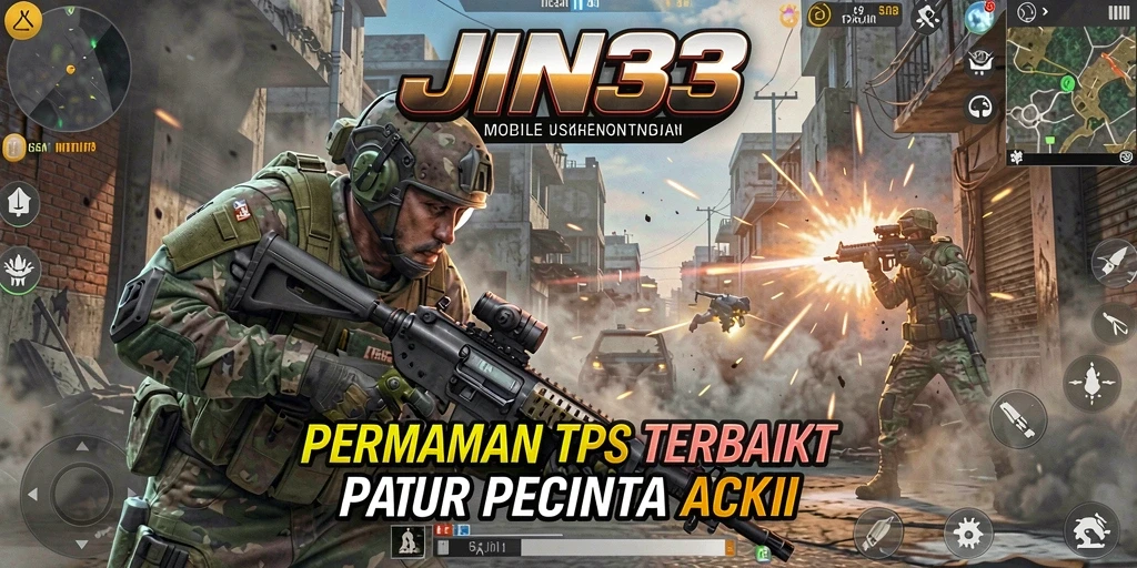 Tampilan gameplay seru dalam JIN33 dengan aksi menembak intens.
