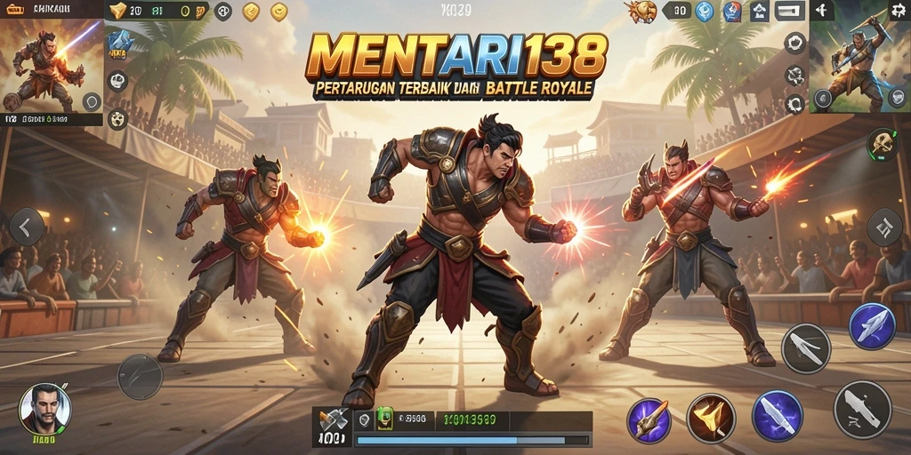 Screenshot gameplay MENTARI138 menampilkan aksi pertarungan yang menegangkan dan lingkungan yang realistis.