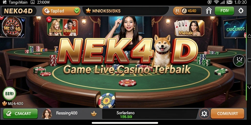 Tampilan gameplay Live Casino yang mendebarkan dan interaktif.
