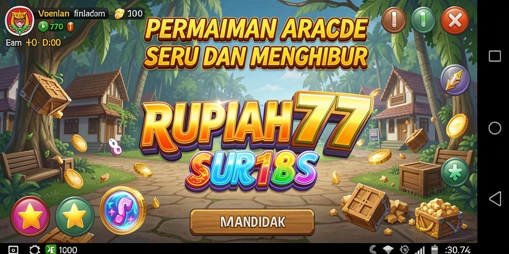 Tampilan permainan Arcade yang seru dan menarik di RUPIAH777.