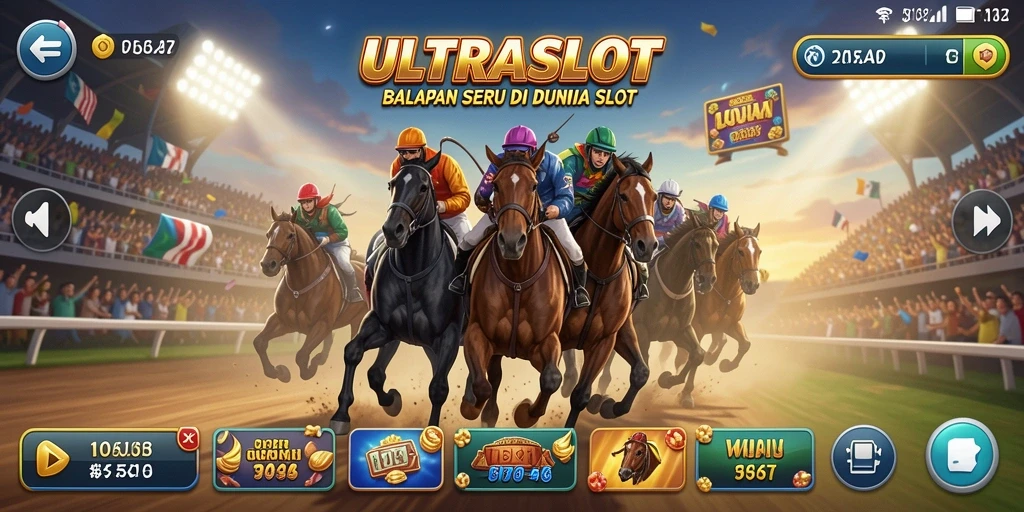Tampilan menegangkan dari gameplay ULTRASLOT yang seru dan cepat.