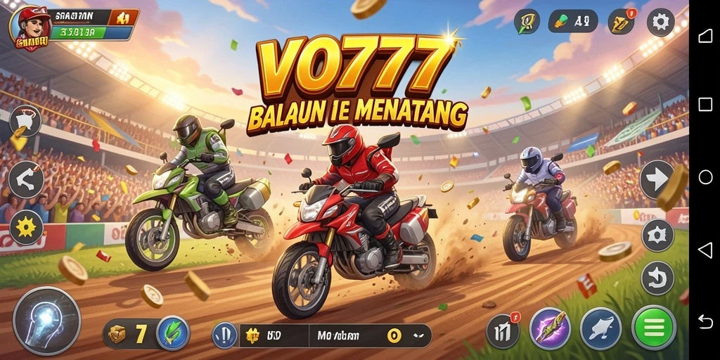 Tampilan epic dari permainan balapan VO777 yang mendebarkan.